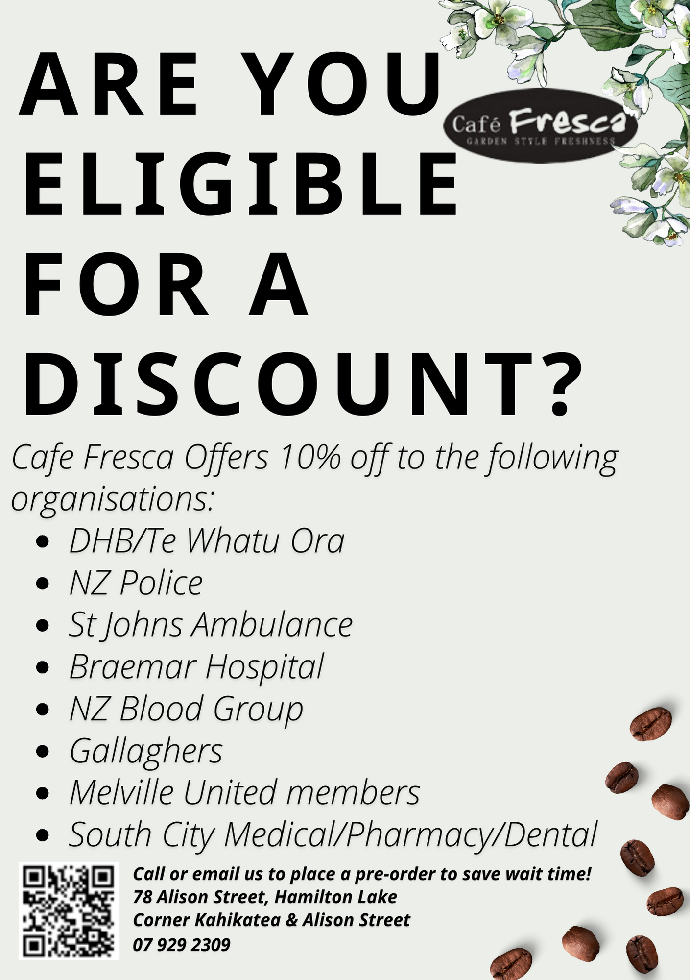 Discounts Offered
