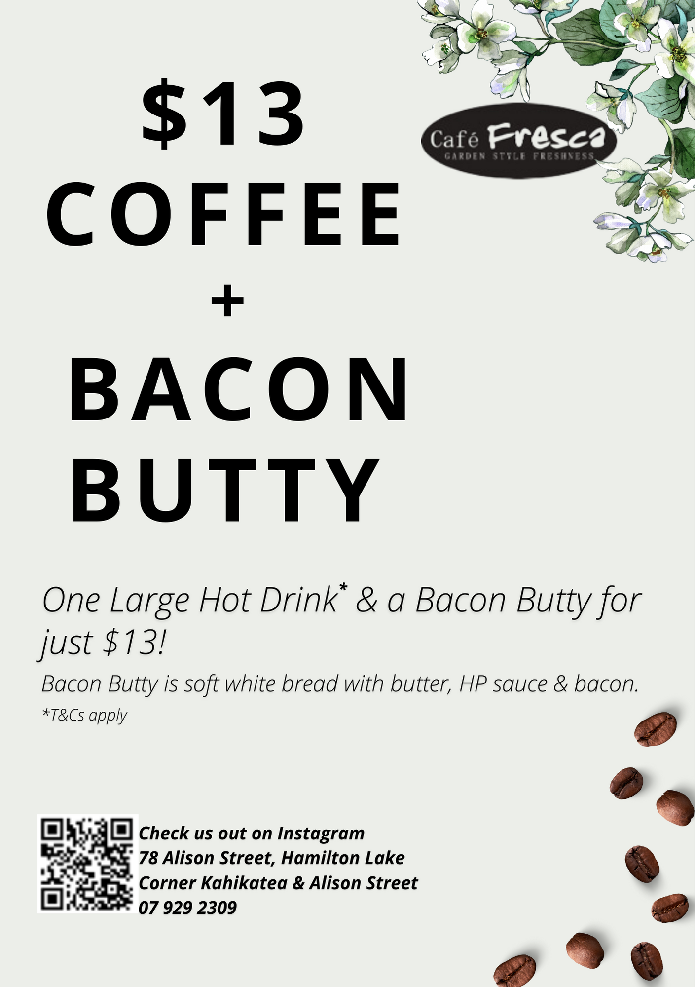 $13 Bacon Butty Combo